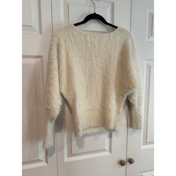 Knit Sweater Cream Anthropologie Pullover Soft Cozy Dolman Sleeve - Picture 8 of 9